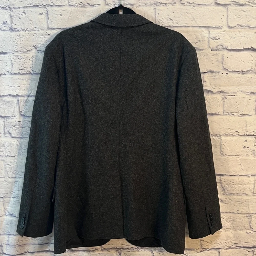 Madewell Roebling Two Button Blazer Italian Fabric Size 40R Charcoal Gray